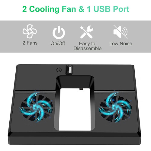 Ventilateur de Refroidissement Vertical pour Accessoires de SystèMe de Refroidissement de Support de Refroidissement Alimenté par USB  Series X, 2