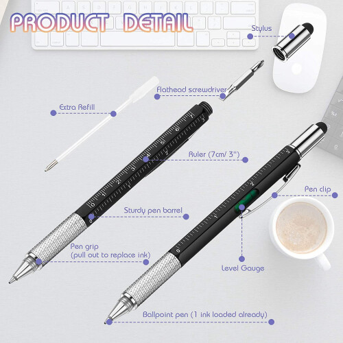 36 Pieces 6-in-1 Multitool Ballpoint Pens Gift Too 1