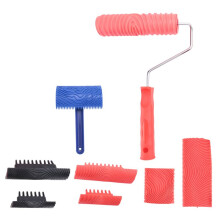 8 Pcs Wood Graining Painting Tool Set, Rubber Empaistic Grain Pattern Roller with Handle, for DIY Wall Room Decoration