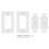 2 Pack Flexible Rubber Wall Grommet Insert with Decorator Wall Plate, 1-Gang Pass Through Plate for Low-Voltage Cables 2