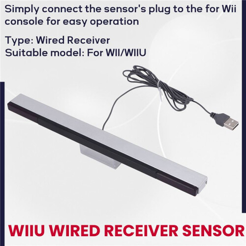 Game Accessories for  Sensor Bar Wired Receivers IR Signal Ray USB Plug Replacement Sensor Bar Reciever for /WIIU 1