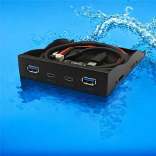 USB3.2 GEN2 TYPE-C Floppy Drive Position 10Gbps Panel 3.5-Inch HUB 19PIN to C Port Reversible Plug-in