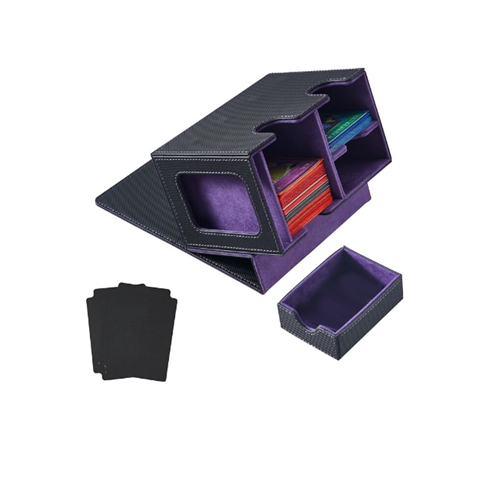 Saudism Card Deck Box Card Display With Dice Tray Deck Box Deck Box Holding 160+ Trading Card Storage Box Deck Box