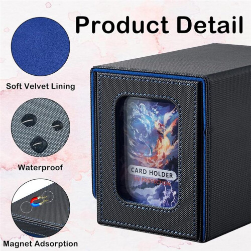 Card Deck Box Card Display with Dice Tray Deck Box Deck Box Holding 160+ Trading Card Storage Box Deck Box 1