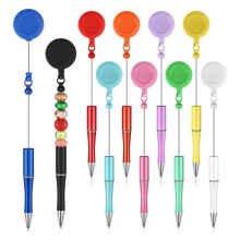 10pcs Bead Pens Black Ink Ballpoint Pen DIY Pen Retractable Badge Roller Pen Ballpoint Pen for Students Teachers School