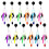 72 Pcs Badge Reel Pen Retractable Shuttle-Pens Set with  Highlighter Permanent  Pen LED Flashlight 1