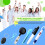 72 Pcs Badge Reel Pen Retractable Shuttle-Pens Set with  Highlighter Permanent  Pen LED Flashlight 4