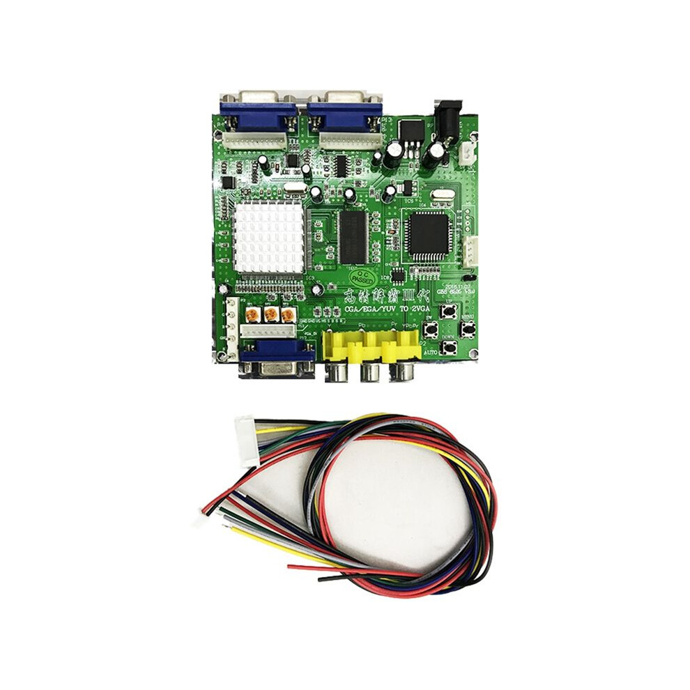 New Arcade Game Rgb/Cga/Ega/Yuv To Vga Hd Video Converter Board Hd9800/Gbs8200 Hot Board For Crt Lcd Pdp Monitor Green 6032125451157