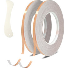 Copper Foil Tape, Conductive Copper Tape 0.236inch X164FT, Copper Tape Conductive Adhesive for Stained Glass Supplies