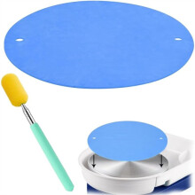 12 Inch BatMate for Pottery and 1pc Telescopic Ceramic Stick, Round Clay Throwing Cloth for Making Pottery Ceramics