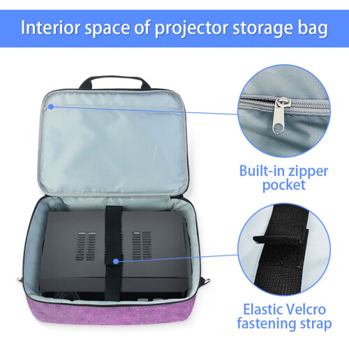 Projector Carrying Case Projector Bag Compatible with Most Major Projector Portable Storage Travel Case 2