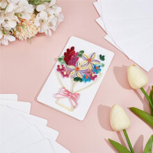 DIY Quillingsets voor Bloemenpapier, Wenskaartenset met  Kaarten, 36 Gekleurde Stroken, Quillinggereedschap voor Verjaardagen