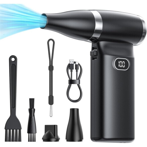 Electric Compressed Air Duster Cordless: 60 MPH High Wind Speed  Air Blower for Electronics Computer Cleaner Hand