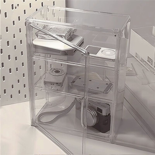 Transparent Desktop Storage Box Multi-Functional Multi-Layer Ra Cosmetic and Miscellaneous Items Organizer Box 1