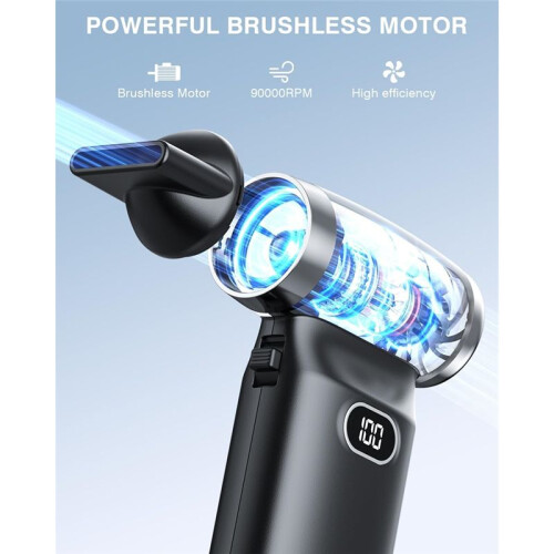 Electric Compressed Air Duster Cordless: 60 MPH High Wind Speed  Air Blower for Electronics Computer Cleaner Hand 2