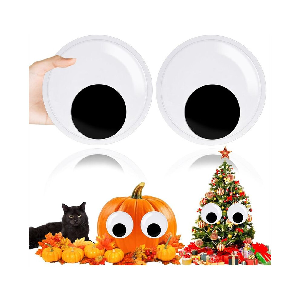 Black/White 2 Pcs 6 Inch -Eyes, Googly Eye With Self Adhesive For Diy Crafts-Ornaments,Halloween-Christmas-Decorations
