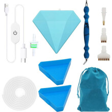 Diamond Art Painting Vacuum Pen Kit, Electric Diamond Art Pen with Storage Tray, DIY 5D  Jewelry Bead Rhinestones