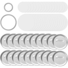 200 Sets Button Maker Supplies 58mm/2.25 Inch Blank Buttons Pins Parts 32mm/1.26 Inch Round-Metal Blank Badge-Parts