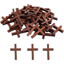 100 Stück -Holzkreuze, für Taschengebete, Bastelarbeiten, Kleine Anhänger, Ostereierfüller für Christliche Ostergeschenke