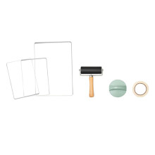 Gel Printing Plate Kit - 5x7" & 8x10" Reusable Gelli Plates for Monoprinting, Eco-Friendly,Easy to Clean Art Printmaking