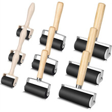 9-Pack Rubberen Brayerroller 1,4/2,4/4 Inch Kunst- en Ambachtsroller voor Het Lijmen van Drukwerk en Behangapplicaties