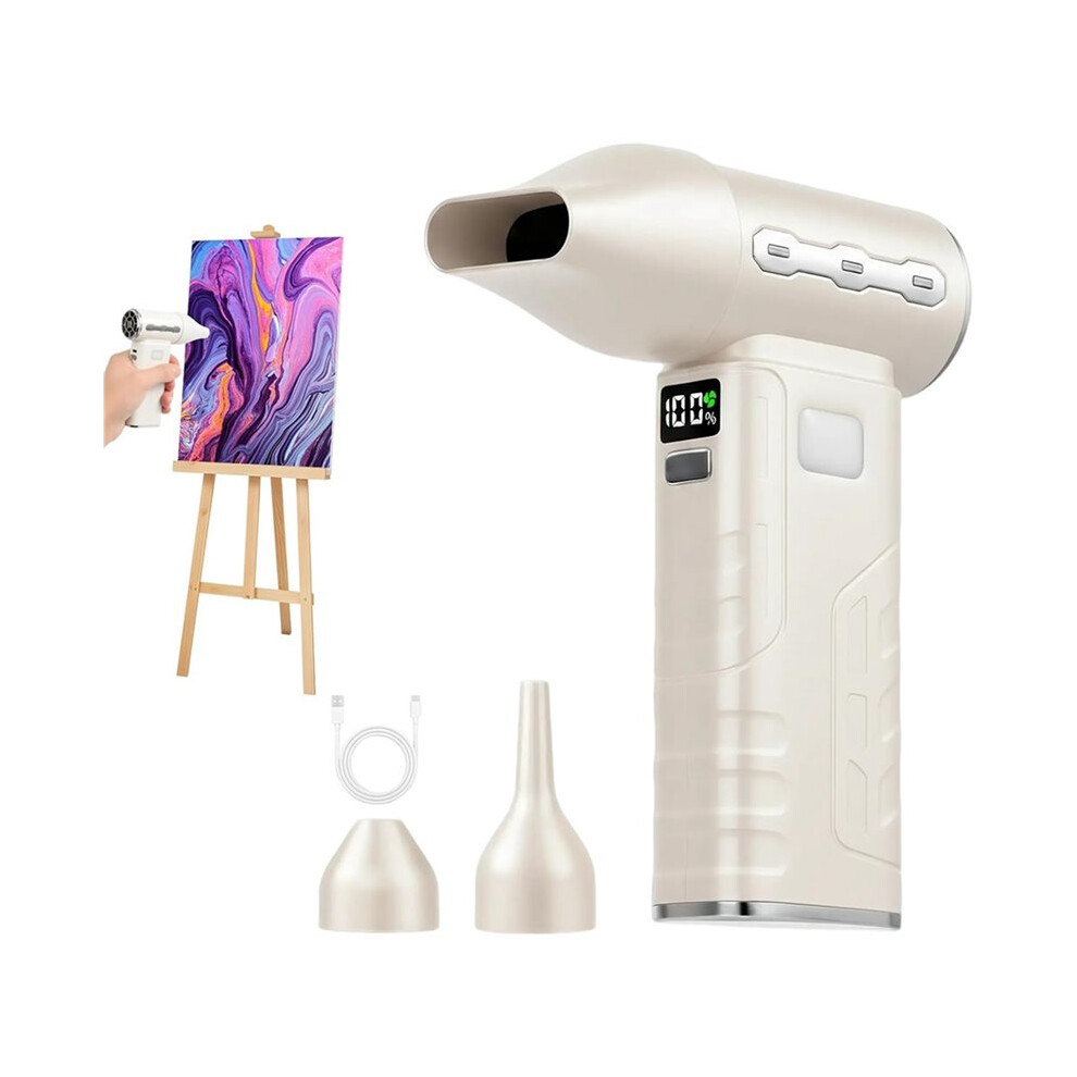Cordless Acrylic Paint Pouring Blower With 3 Nozzles,5 Speed Adjustable Paint Dryer For Fluid Art, Acrylic Pouring 4711650700115