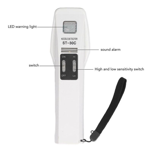 Needle Detector Handheld Needle Detector Household High Accuracy Handheld Needle Detector Metal Detector Pinpointer 2