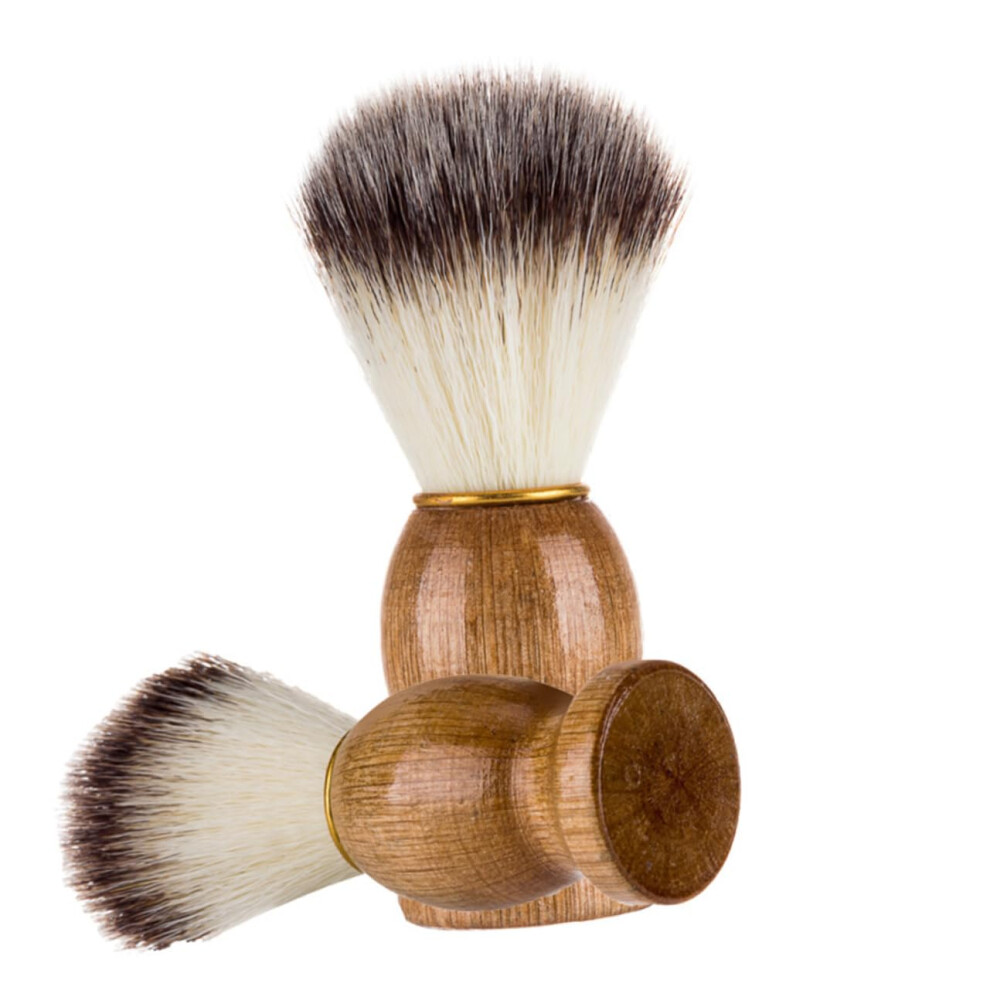Beard Brush for Men with Ergonomic Wooden Handle and Nylon Bristles, Mustache Grooming Gift