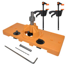 1Set ABS Steel 35Mm Hinge Hole Guide Locator Tool for Cabinet Doors