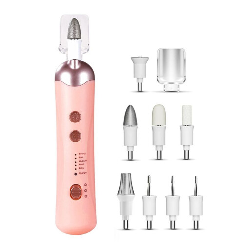 Electric Nail File Set Electric Manicure Tool Multi Function Silent Manicure Tool Cordless for Thick Nails
