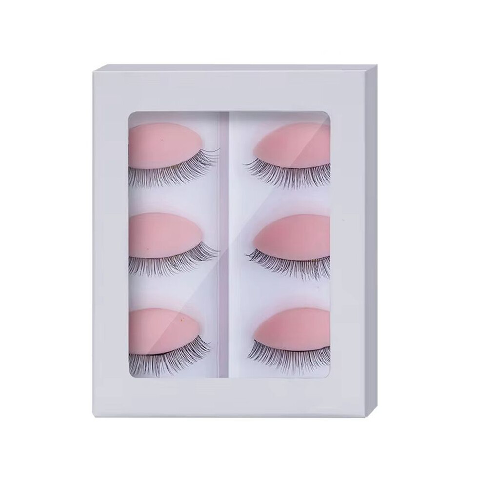 Unisex Replacement Eyelids For Eyelash Mannequin Removable Eyelid With Eyelashes Extension Training Lash Mannequin C