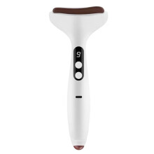 Electric Gua Sha Facial Massager - 9-Level Heat Shock and Bian Stone Tool for Puffiness Relief (Face/Neck/Eyes)
