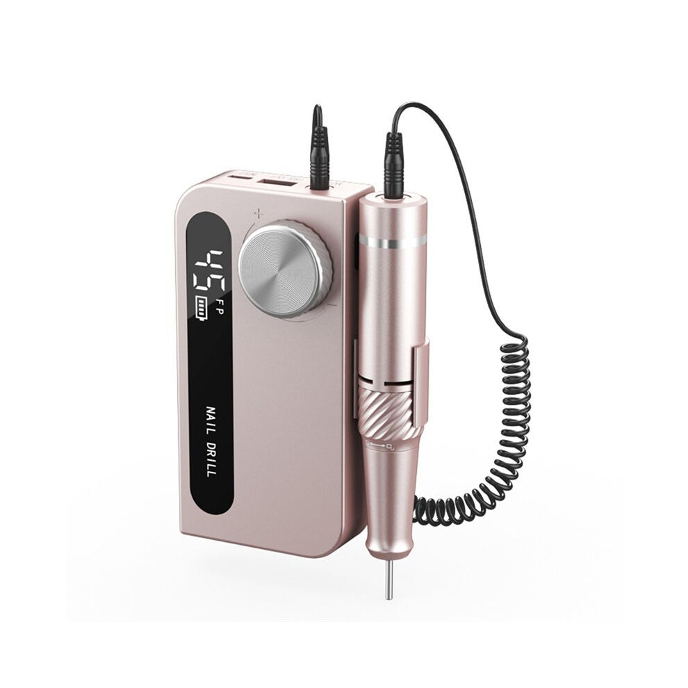 Portable Electric Nail Drill Machine Rechargeable 45000 RPM Speed Nail Buffer Polisher Manicure Pedicure Tool Set B