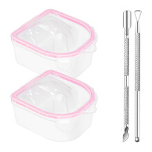 4 Pcs Soak Off Bowl Manicure Bowl, Double Layer Soaking Bowl, Nail Soaking Tray Soak Off Acrylic Nail Remover Dip Powder