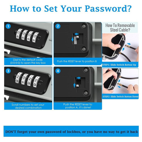 Portable Safe Box for Travel, Combination Security Case LockBox with Code, Waterproof Anti-Theft  Travel Safe Box A 1