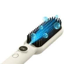 Haarglätterkamm, Heißkamm mit 5 Temperatureinstellungen und LED-Anzeige, EU-Stecker