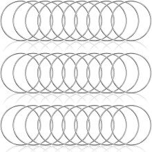 30 Pcs 3 Inch Metal Rings for Silver Macrame Hoops Rings Wreath-Hoop Rings for DIY Crafts Macrame Dream Catchers