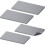 Acessórios para Prensa Chapéus-4 Peças Almofada Silicone para Prensa Térmica,2 Tamanhos(7,87 X 3,35 Polegadas+6,50 X 2,60 Polegadas),para Uso 1