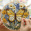 Butterfly Flower Embroidery Practice Kit, Beginners Embroidery Kit Include Embroidery Cloth Threads for  Lover 2