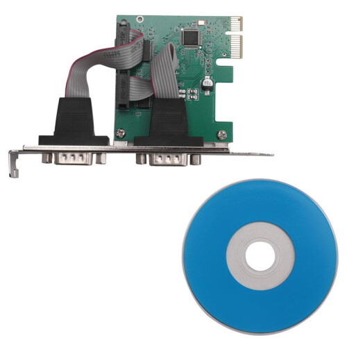 PCI-E PCI Express doppio DB9 seriale RS232 2 porte controller adattatore carta verde