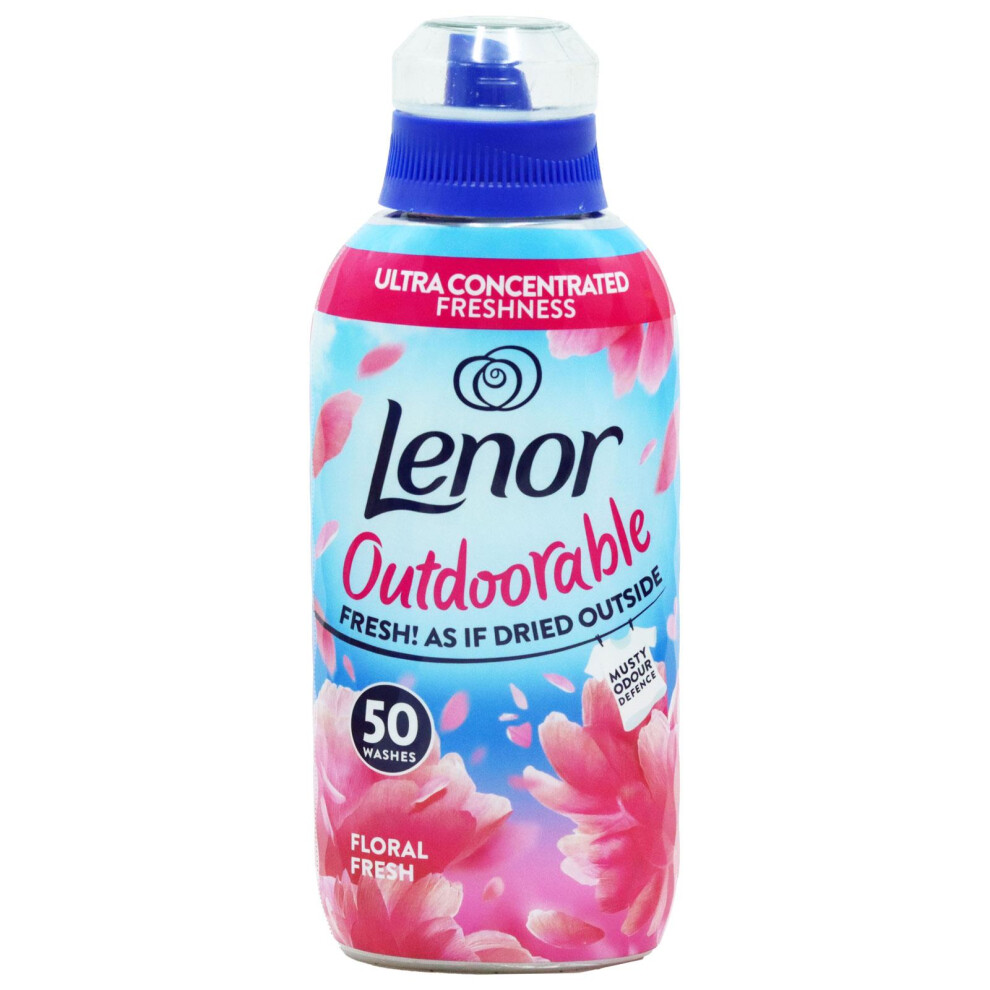 Lenor Outdoorable Fabric Softener Floral Fresh Musty Odour Defence 50 Washes