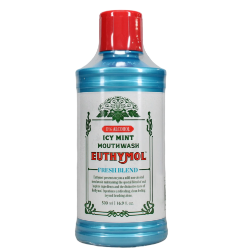 Euthymol Mouthwash ICY Mint Fluoride & Alcohol-Free – 500ml