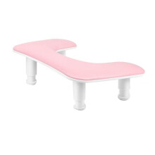 Maniküre-Armauflage für Nails Tech: U-Förmige Verstellbare Nagel-Armauflage - Handständer Aus PU-Leder für Maniküristen, Rosa