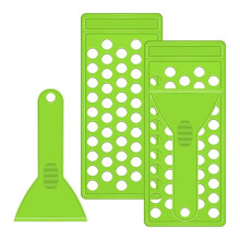 Lot de 2 Plateaux et Spatules pour Baume à LèVres, Plateau et Spatule Portables pour le Remplissage des LèVres, Support pour Tubes à LèVres,
