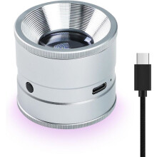 Lupa de Joias 10X com LED, Lupa de Joalheiro Recarregável, Lupa com Escala de LED 10X com Foco Ajustável, para Joias, Relógios