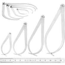 5 Pcs Pottery Calipers 12" 10" 8" 4", Straight Ruler Ceramic Clay Measuring Tools for Carving, Shaping, Clay Sculpture