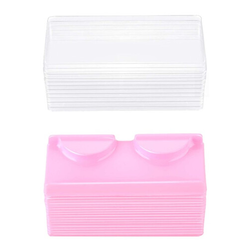 50 Packs Minifalse Eyelash Storage Box Empty False Eyelash Care Storage Case Box Container Holder Plastic Lash Cases