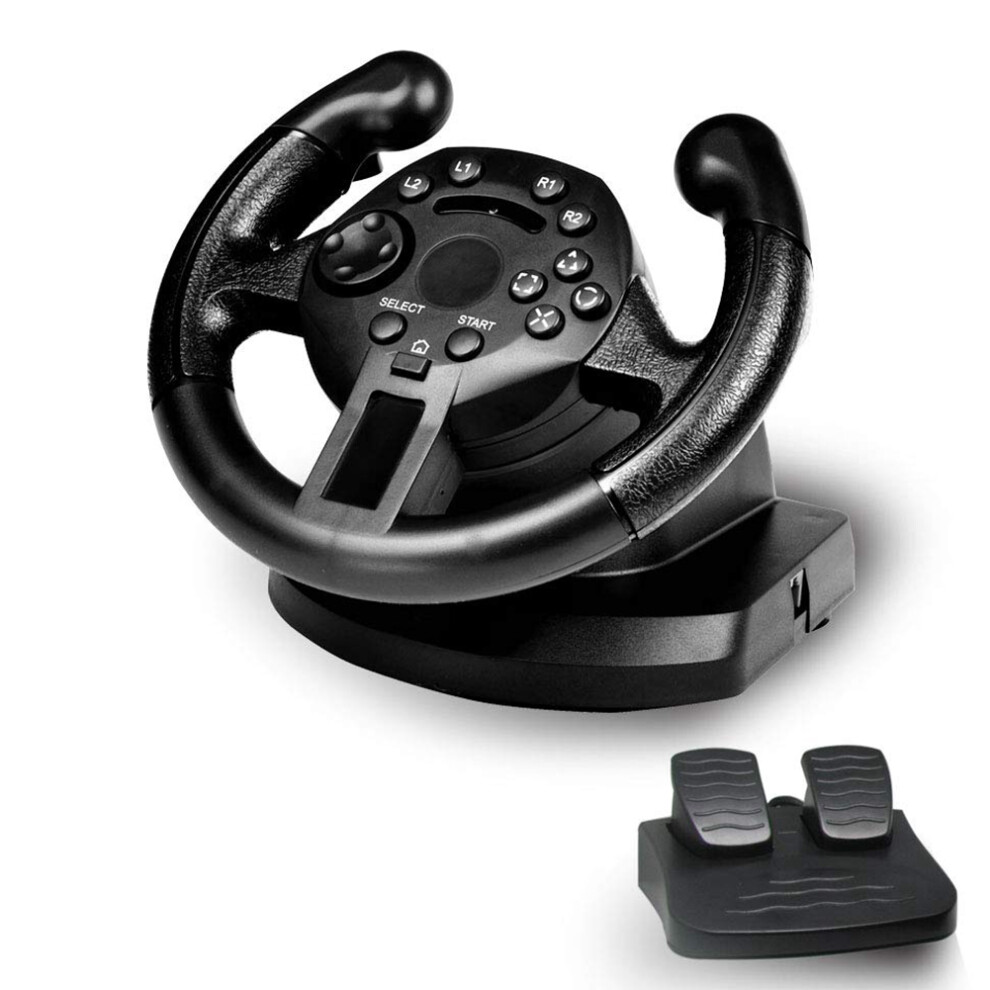 Game Racing Steering Wheel For Ps3/Pc Steering Wheel Vibration Joysticks Remote Controller Imulated Driving Controller 6032906922241