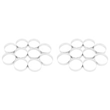 20 Sztuk OkrąGłY PierśCień Tarty Ze Stali Nierdzewnej WieżA Ciasto Forma do Ciasta NarzęDzia do Pieczenia Perforowany PierśCień do Ciasta, 8Cm