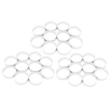 30 Pcs Circular Stainless Steel Tart Ring Tower Pie Cake Mould Baking Tools Perforated Cake Mousse Ring,8cm